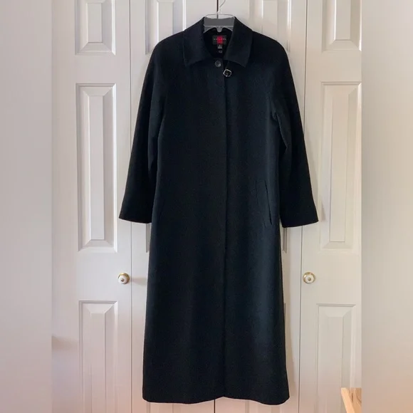 Gallery Jackets Coats Womens Black Full Length Beltless